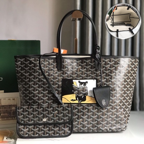 Goyard Saint Louis PM Special Edition Hulot Print 고야드 생루이 PM 스페셜 에디션 위로 프린트 토트백 020184 블랙 47cm