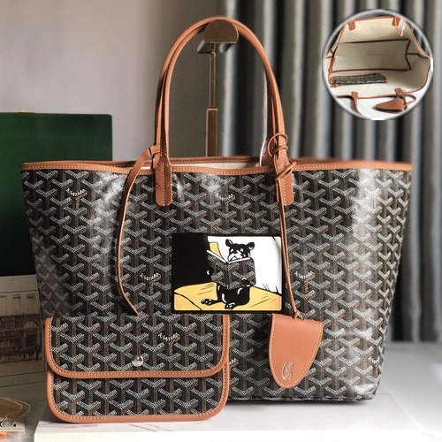Goyard Saint Louis PM Special Edition Hulot Print 고야드 생루이 PM 스페셜 에디션 위로 프린트 토트백 020184 브라운 47cm