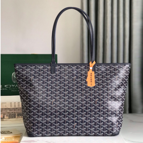 Goyard Saint Louis MM Tote Bag White 고야드 생루이 MM 지퍼토트백 020186 네이비 49cm