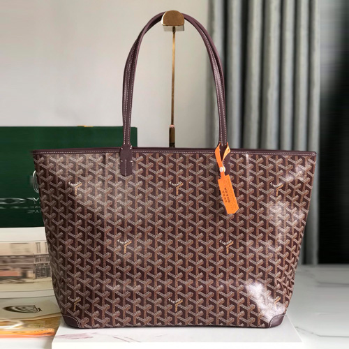 Goyard Saint Louis MM Tote Bag White 고야드 생루이 MM 지퍼토트백 020186 버건디 49cm