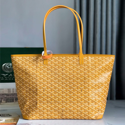 Goyard Saint Louis MM Tote Bag White 고야드 생루이 MM 지퍼토트백 020186 옐로우 49cm