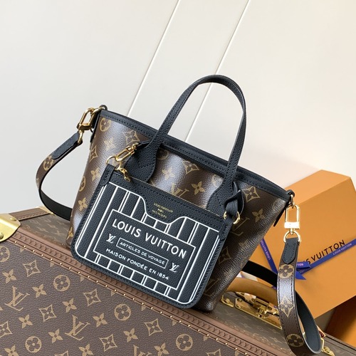 Louis Vuitton Neverfull Bandoulière Inside Out BB 루이비통 네버풀 반둘리에 인사이드 아웃 BB 토트백 M12099 모노그램 코팅 캔버스 26.5cm