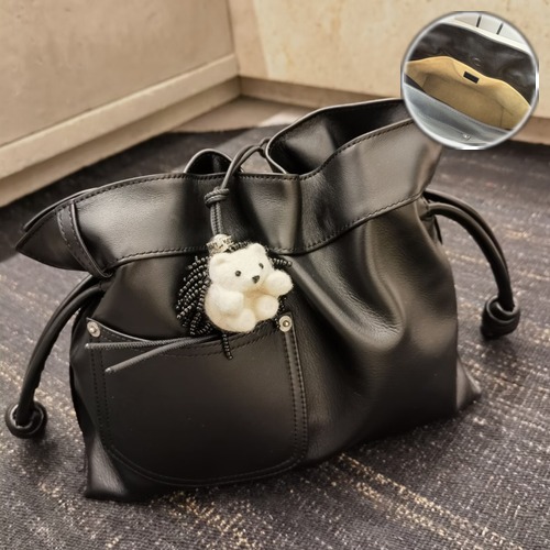 LOEWE Panta Flamenco Medium Handbag 012539 로에베 판타 플라멩코 미디엄 숄더백 나파 카프스킨 다크브라운 30cm 