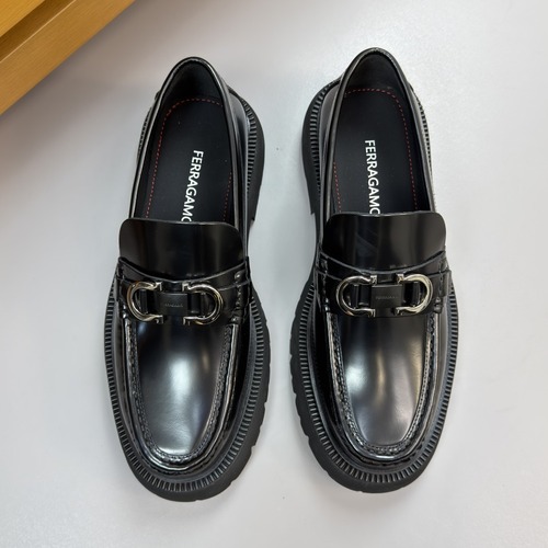 Salvatore Ferragamo Gancini Leather Driver Loafer BM98610 살바토레 페라가모 간치니 레더 드라이버 로퍼 BM98610 유광블랙 은장
