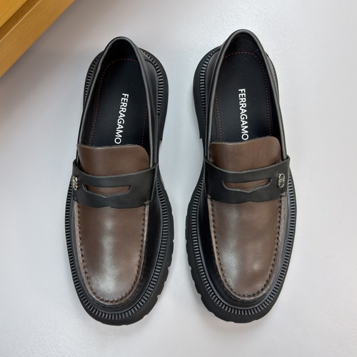 Salvatore Ferragamo Gancini Leather Driver Loafer BM98610 살바토레 페라가모 간치니 레더 드라이버 로퍼 BM98610 블랙브라운