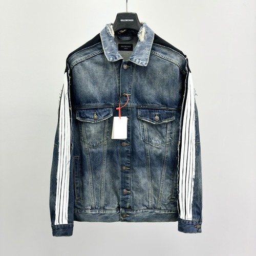 Balenciaga Cut-Up Tracksuit Jacket 발렌시아가 컷업 트랙수트 데님 믹스 재킷