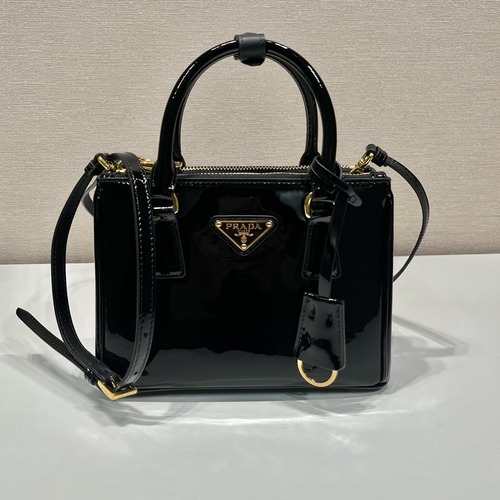 Prada Galleria Patent Leather Mini Bag 1BA906 프라다 갤러리아 페이턴트 블랙 미니 토트백 20cm