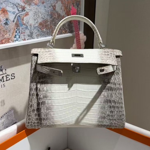 Hermès Kelly 25 Himalaya Niloticus Crocodile Bag 에르메스 켈리 25 히말라야 나일로틱 크로커다일 토트백 25cm