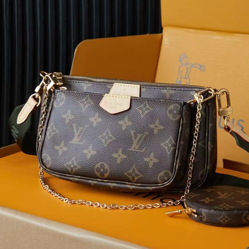 Louis Vuitton Multi Pochette Accessoires 루이비통 멀티 포쉐트 악세수아 모노그램 M44840 그린스트렙 24cm