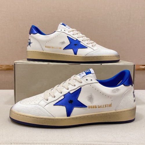 Golden Goose Superstar Leather Low-Top Sneakers GMF00101.F000321 골든구스 슈퍼스타 레더 로우탑 블루 스니커즈