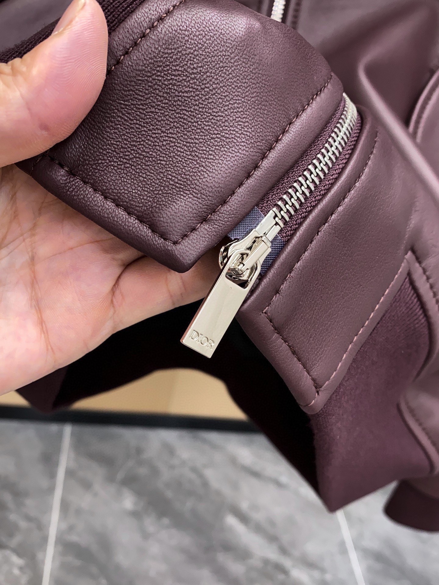 Dior Christian Dior Couture Calfskin Double Zipper Bomber Jacket 디올 크리스챤 디올 꾸뛰르 송아지 가죽 더블 지퍼 보머 재킷 12