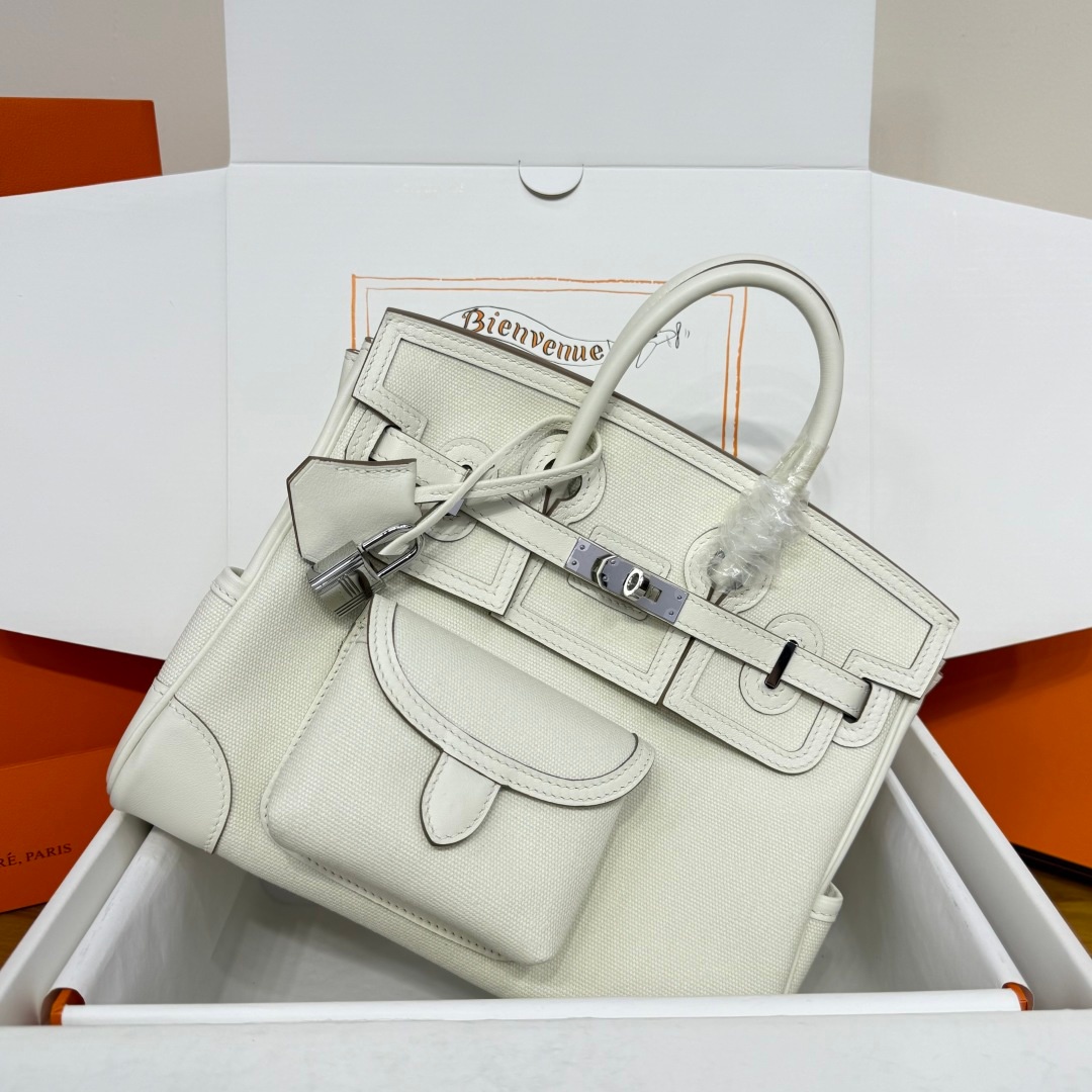 Hermes Birkin Cargo 25 Swift Leather Canvas Bag 에르메스 버킨 카고 25 스위프트 레더 캔버스 백 1