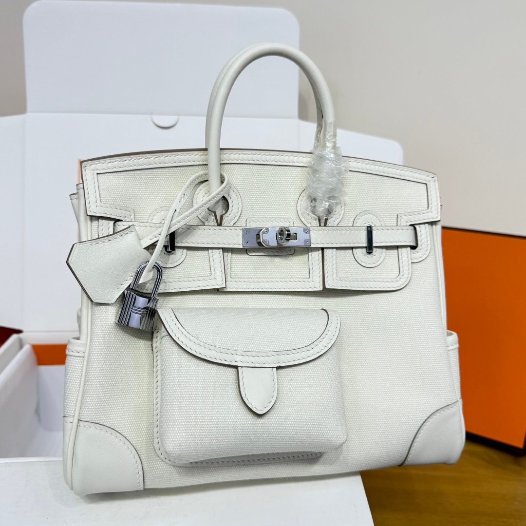 Hermes Birkin Cargo 25 Swift Leather Canvas Bag 에르메스 버킨 카고 25 스위프트 레더 캔버스 백 5