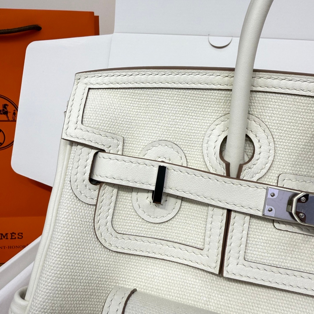 Hermes Birkin Cargo 25 Swift Leather Canvas Bag 에르메스 버킨 카고 25 스위프트 레더 캔버스 백 6