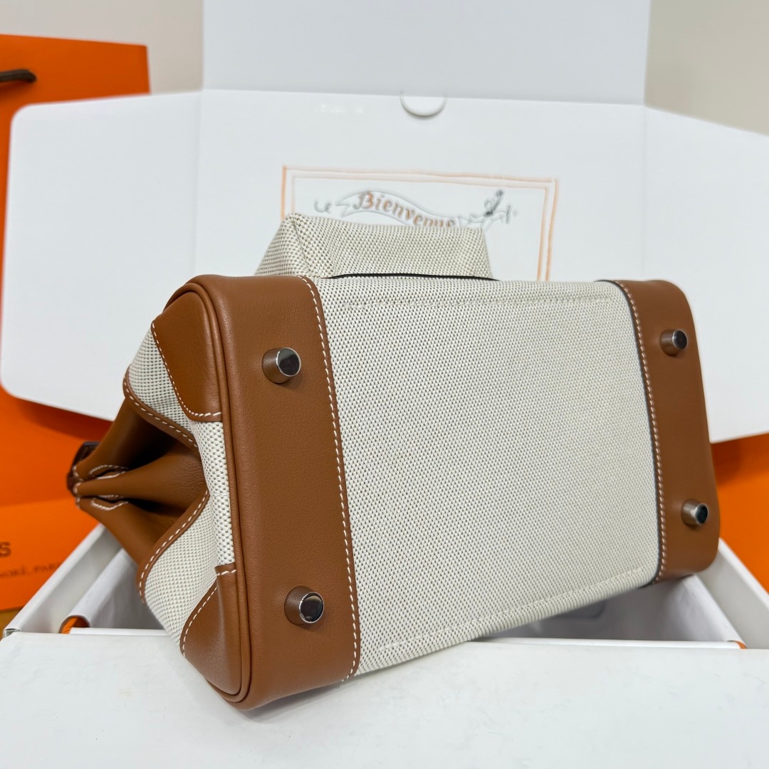 Hermes Birkin Cargo 25 Swift Leather Canvas Bag 에르메스 버킨 카고 25 스위프트 레더 캔버스 백 -2 4
