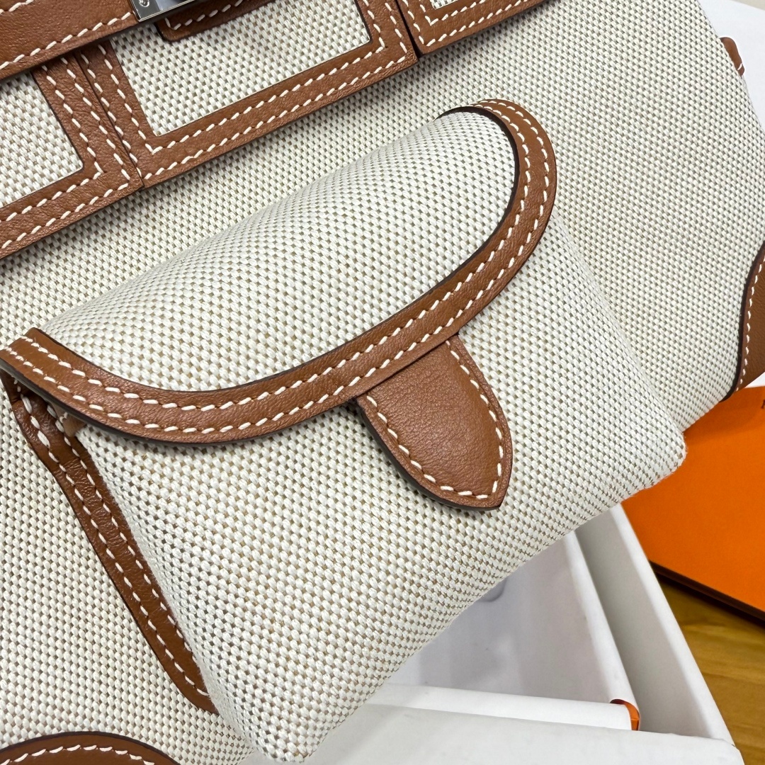 Hermes Birkin Cargo 25 Swift Leather Canvas Bag 에르메스 버킨 카고 25 스위프트 레더 캔버스 백 -2 6