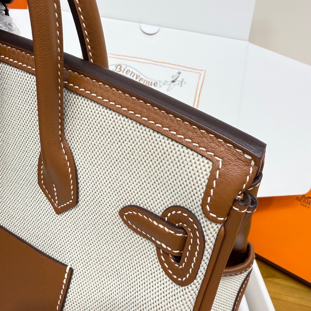 Hermes Birkin Cargo 25 Swift Leather Canvas Bag 에르메스 버킨 카고 25 스위프트 레더 캔버스 백 -2 8