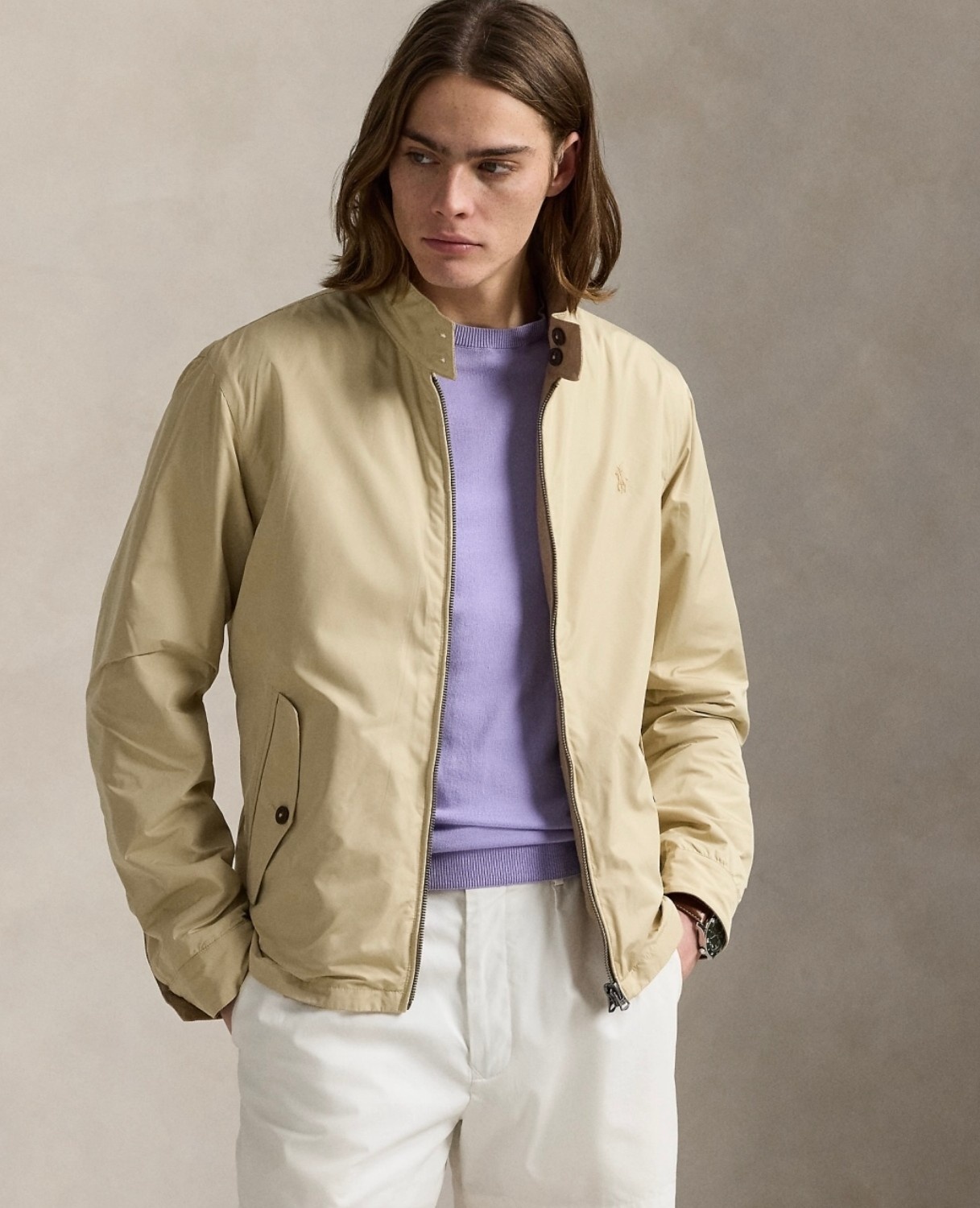 Polo Ralph Lauren Logo Embroidered Reversible Jacket Khaki Brown 폴로 랄프로렌 로고 자수 리버서블 자켓 카키 브라운 2