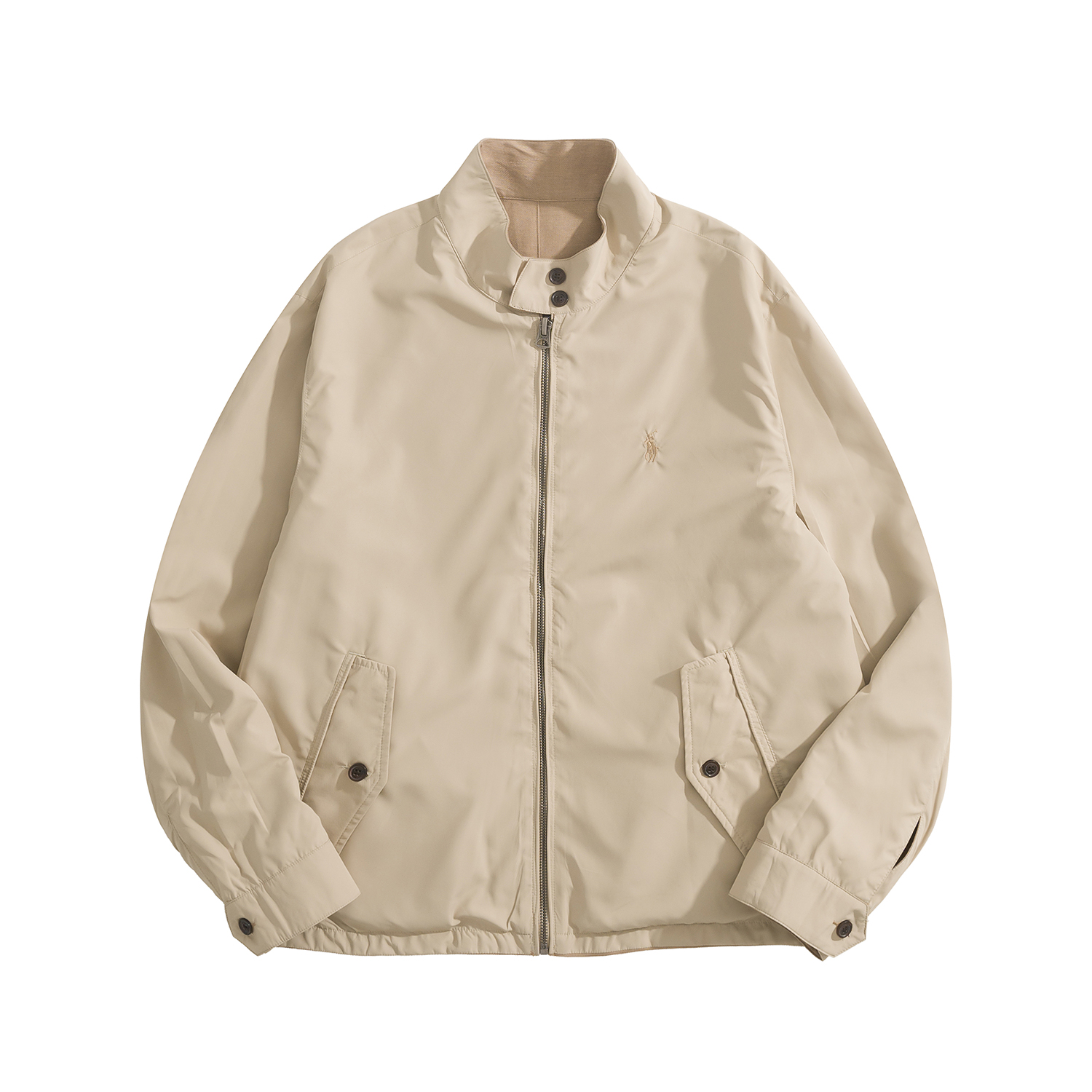 Polo Ralph Lauren Logo Embroidered Reversible Jacket Khaki Brown 폴로 랄프로렌 로고 자수 리버서블 자켓 카키 브라운 5