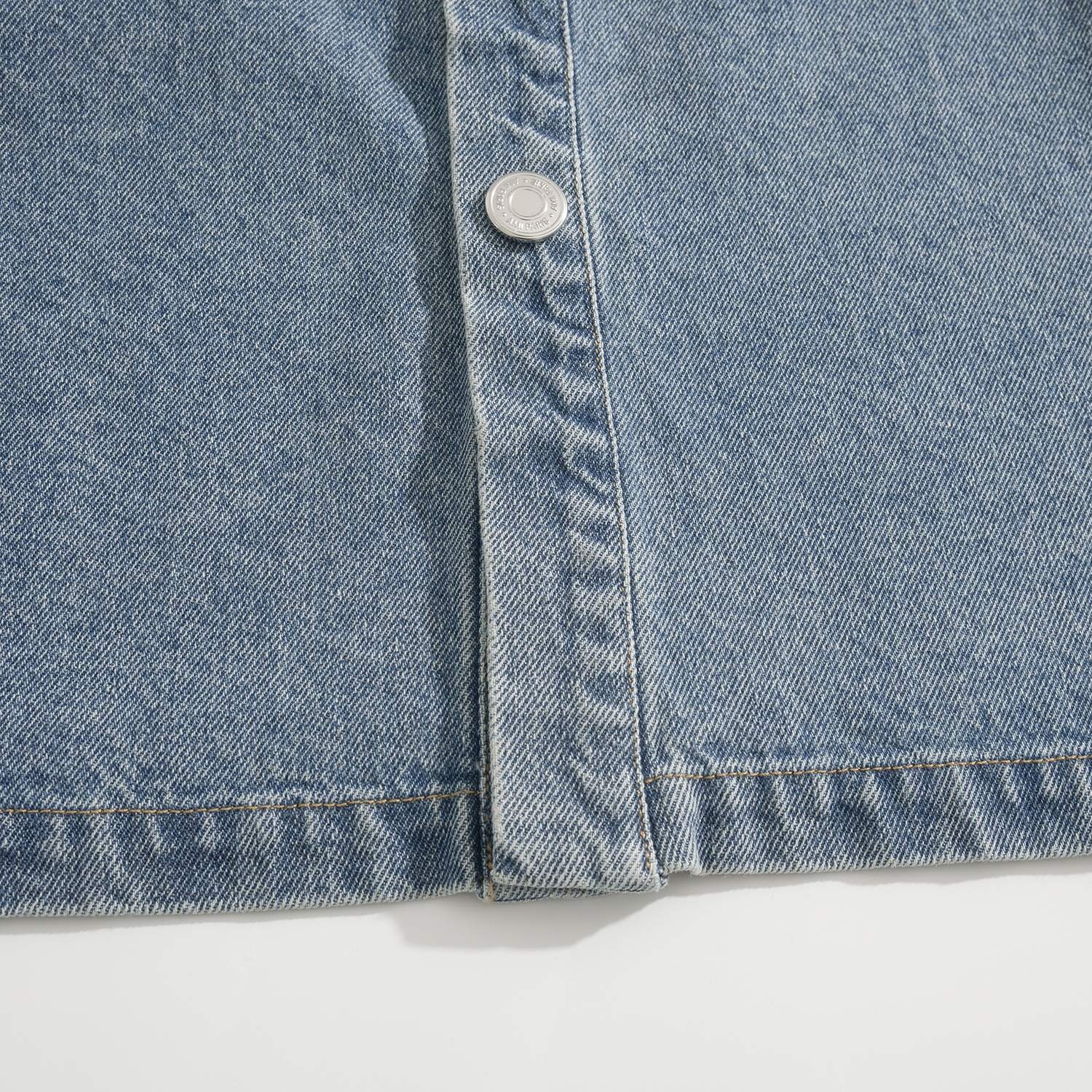 AMI Paris Embroidered Heart Logo Denim Jacket Blue 아미 파리 엠브로이더드 하트 로고 데님 자켓 블루 14