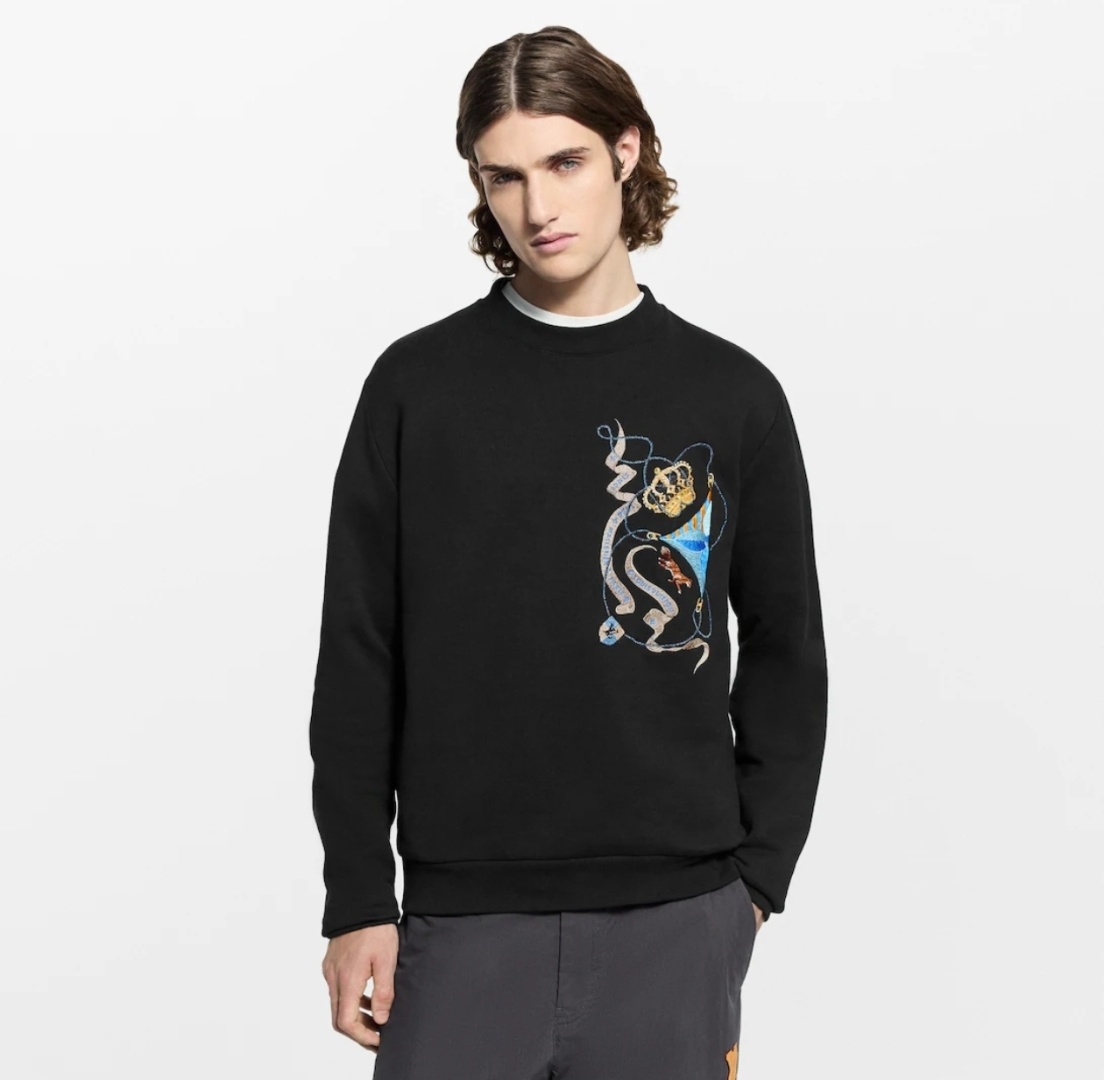 Louis Vuitton LV Badge Embroidered Knit Shirt Colorful 루이비통 LV 배지 자수 니트 셔츠 컬러풀 2