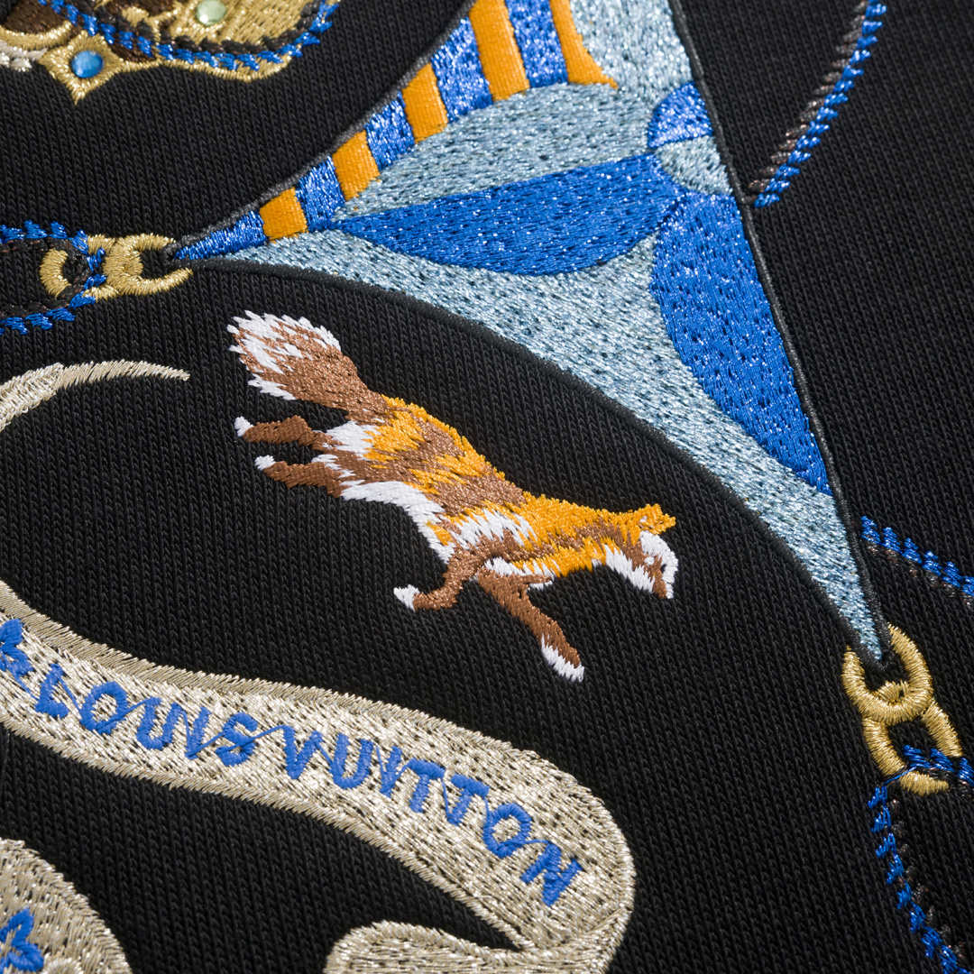 Louis Vuitton LV Badge Embroidered Knit Shirt Colorful 루이비통 LV 배지 자수 니트 셔츠 컬러풀 10