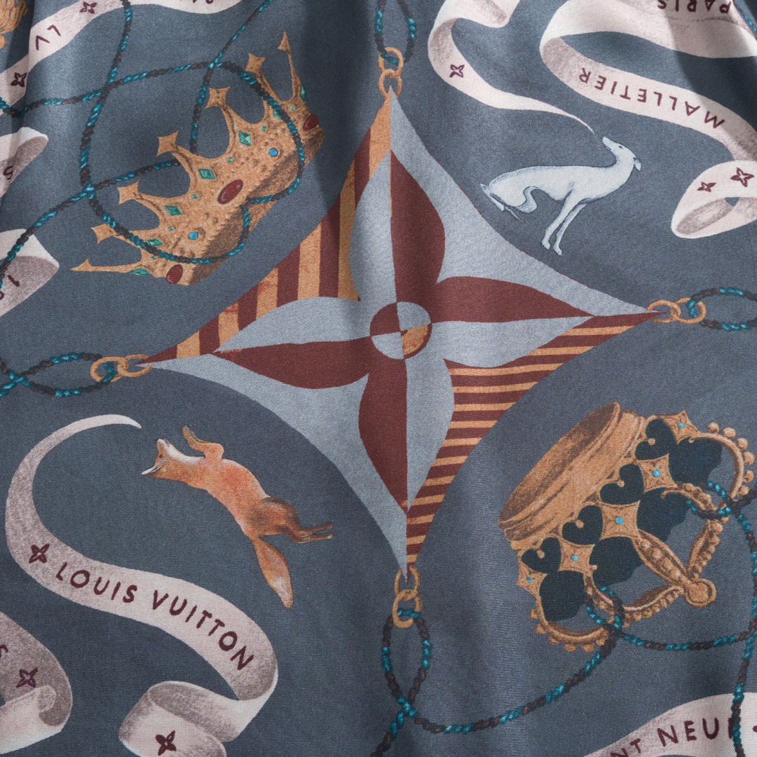 Louis Vuitton LV Emblem Mulberry Silk Shirt Multicolor 루이비통 LV 엠블럼 멀버리 실크 셔츠 멀티컬러 8