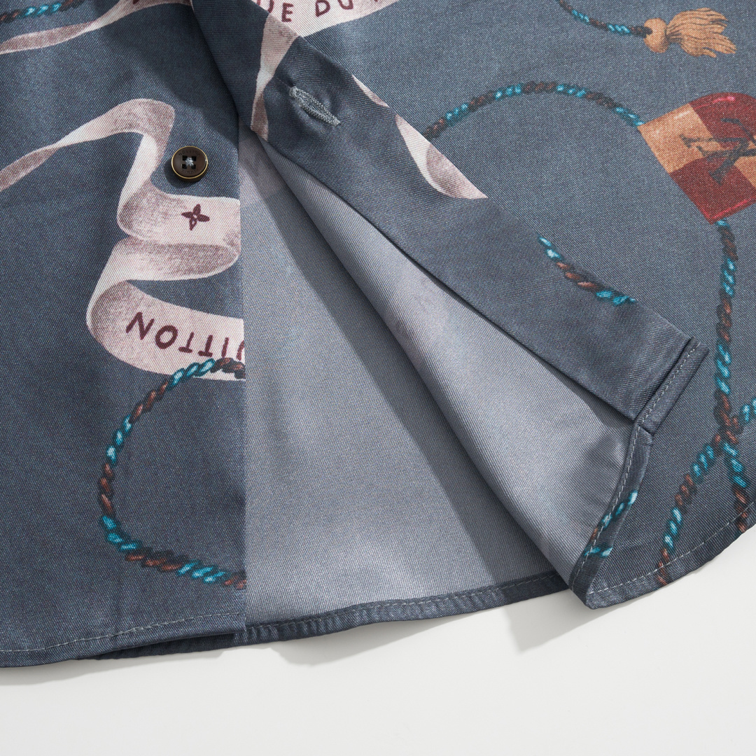Louis Vuitton LV Emblem Mulberry Silk Shirt Multicolor 루이비통 LV 엠블럼 멀버리 실크 셔츠 멀티컬러 10