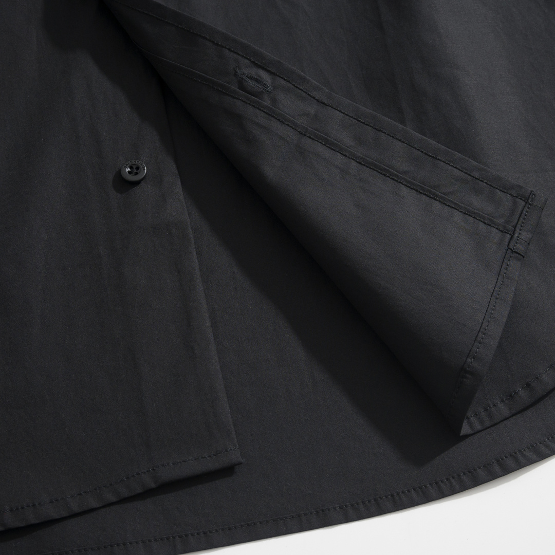 Balenciaga Letter Print Mercerized Poplin Shirt Black White 발렌시아가 레터 프린트 머서라이즈드 포플린 셔츠 블랙 화이트 6