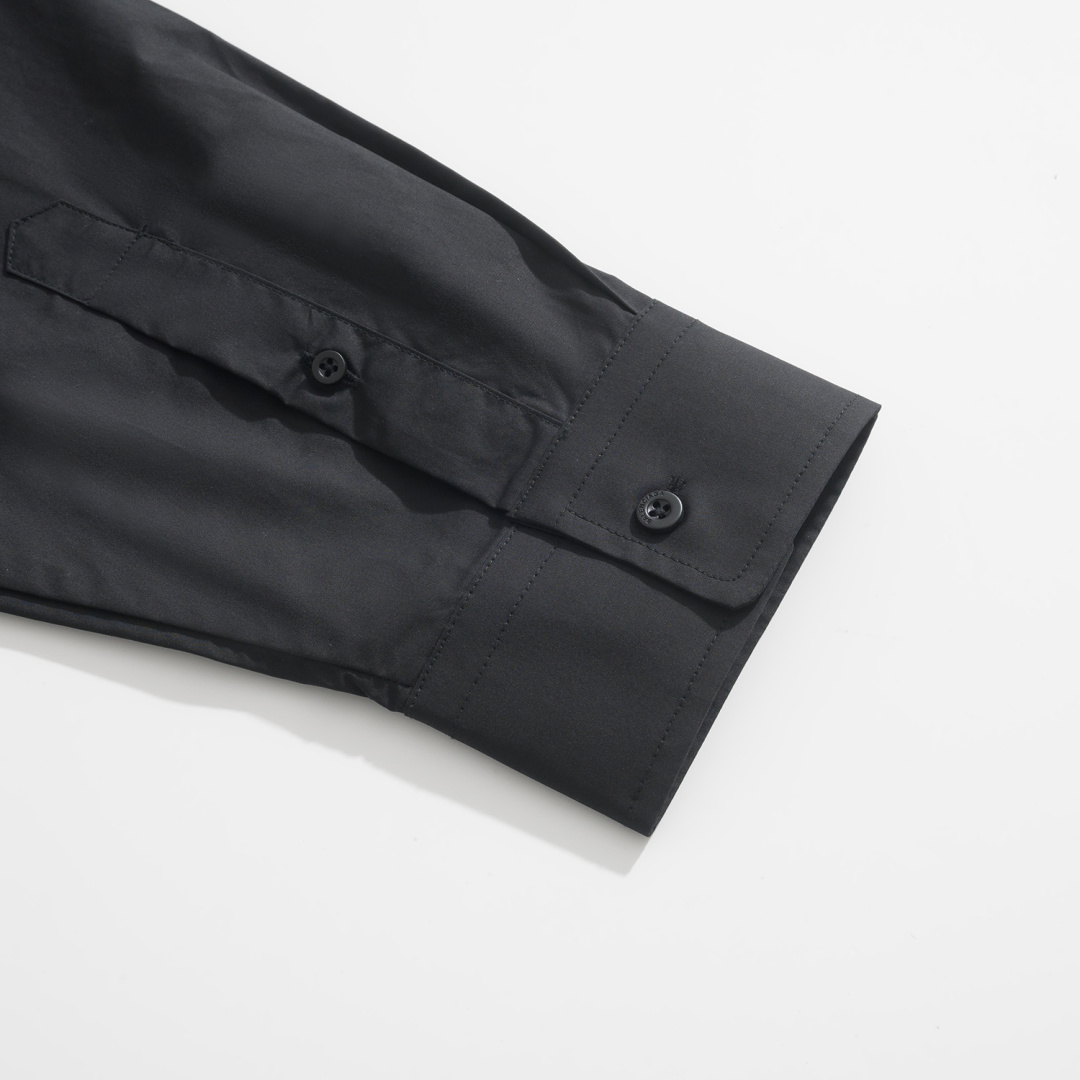 Balenciaga Letter Print Mercerized Poplin Shirt Black White 발렌시아가 레터 프린트 머서라이즈드 포플린 셔츠 블랙 화이트 9
