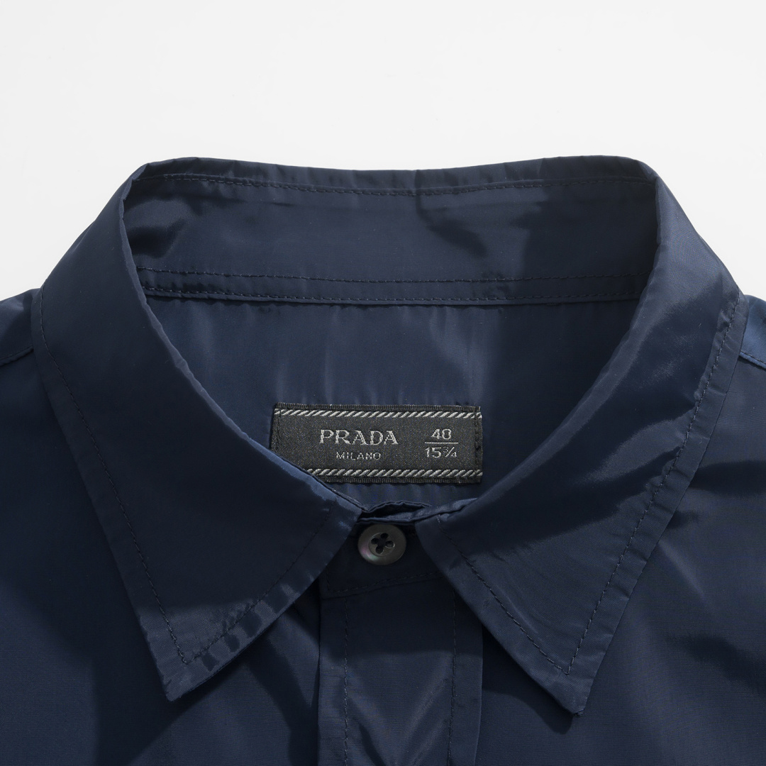 Prada Re-Nylon Shirt Black 프라다 리나일론 셔츠 블랙 8