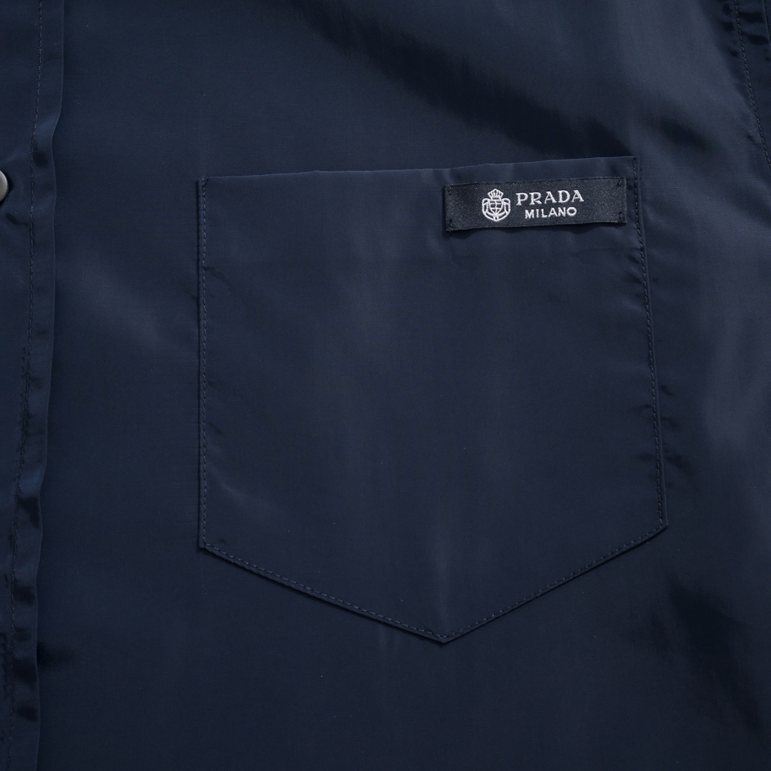 Prada Re-Nylon Shirt Black 프라다 리나일론 셔츠 블랙 10