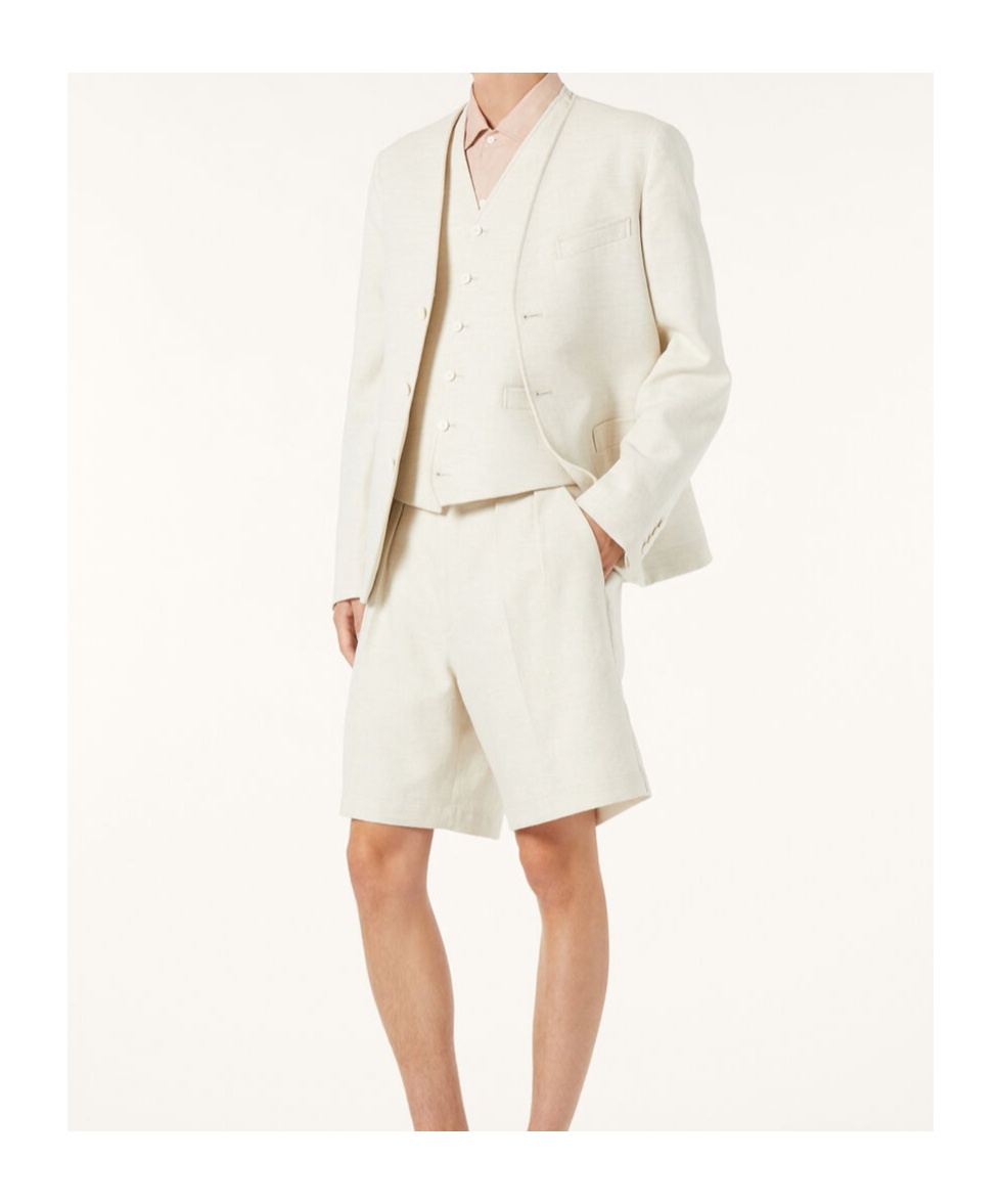 LP Eduard Collarless Jacket Vest Set Cotton Linen Beige LP 에두아르드 무칼라 자켓 베스트 세트 코튼 리넨 베이지 6