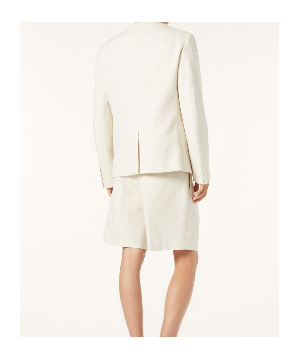 LP Eduard Collarless Jacket Vest Set Cotton Linen Beige LP 에두아르드 무칼라 자켓 베스트 세트 코튼 리넨 베이지 7