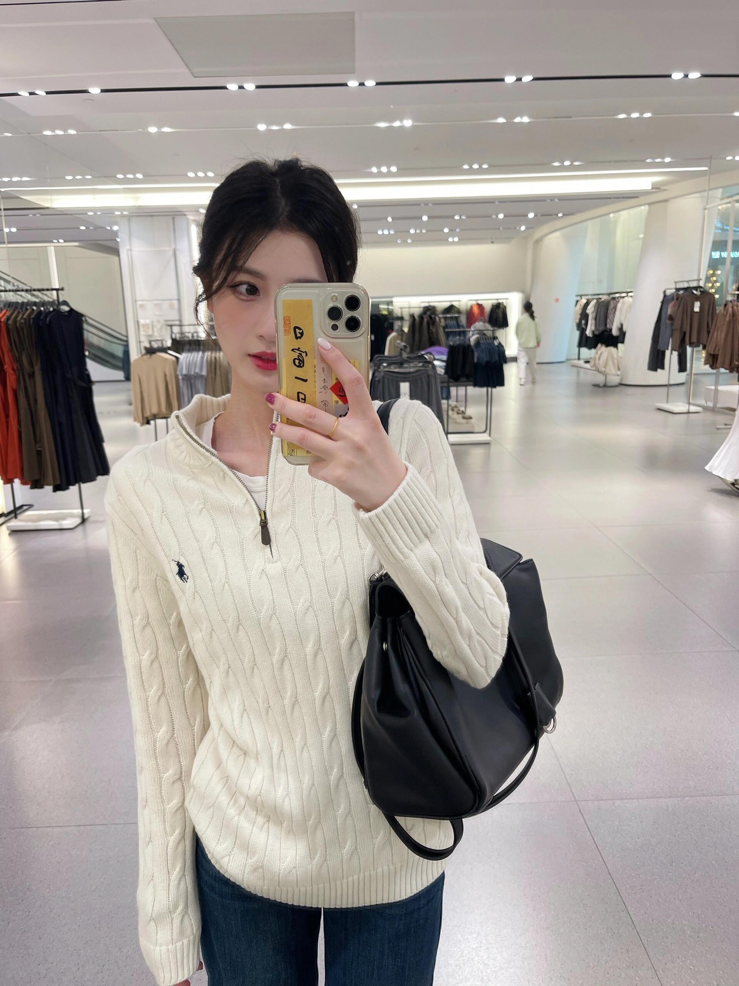 Ralph Lauren Cable Knit Half Zip Sweater Navy 랄프로렌 케이블 니트 하프 집업 스웨터 네이비 2