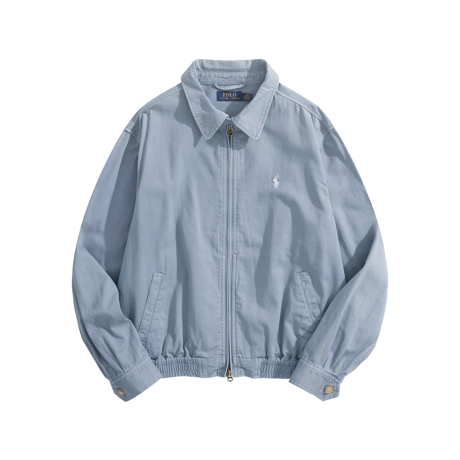Ralph Lauren Embroidered Logo Zip-Up Jacket Cloud Blue 랄프로렌 자수 로고 집업 자켓 클라우드 블루 5