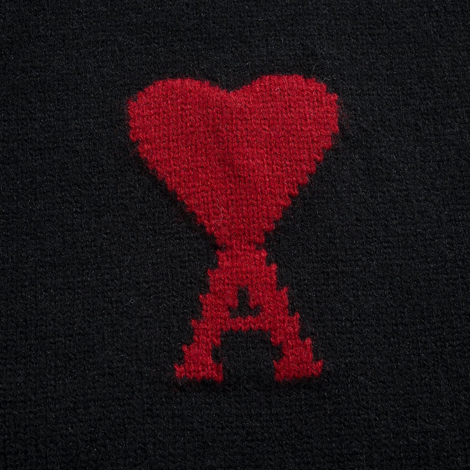 AMI Paris Heart Jacquard Merino Wool Cardigan Ivory Red 아미 파리 하트 자카드 메리노 울 가디건 아이보리 레드 9