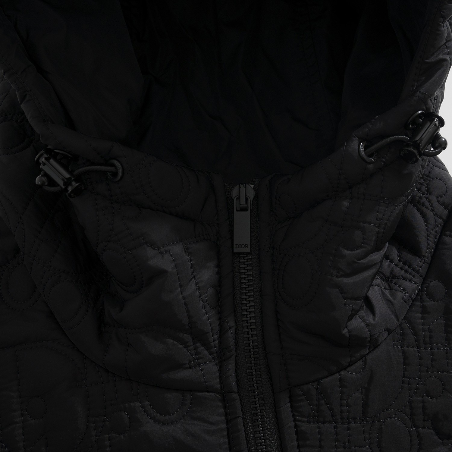 Dior Oblique Embroidery Knit Cotton Padded Hooded Jacket Black 디올 오블리크 자수 니트 코튼 패딩 후드 자켓 블랙 8