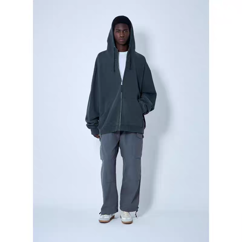 Maison Margiela Unfinished Embroidery Print Cotton Jacket Black 메종 마르지엘라 언피니쉬드 자수 프린트 코튼 자켓 블랙 2