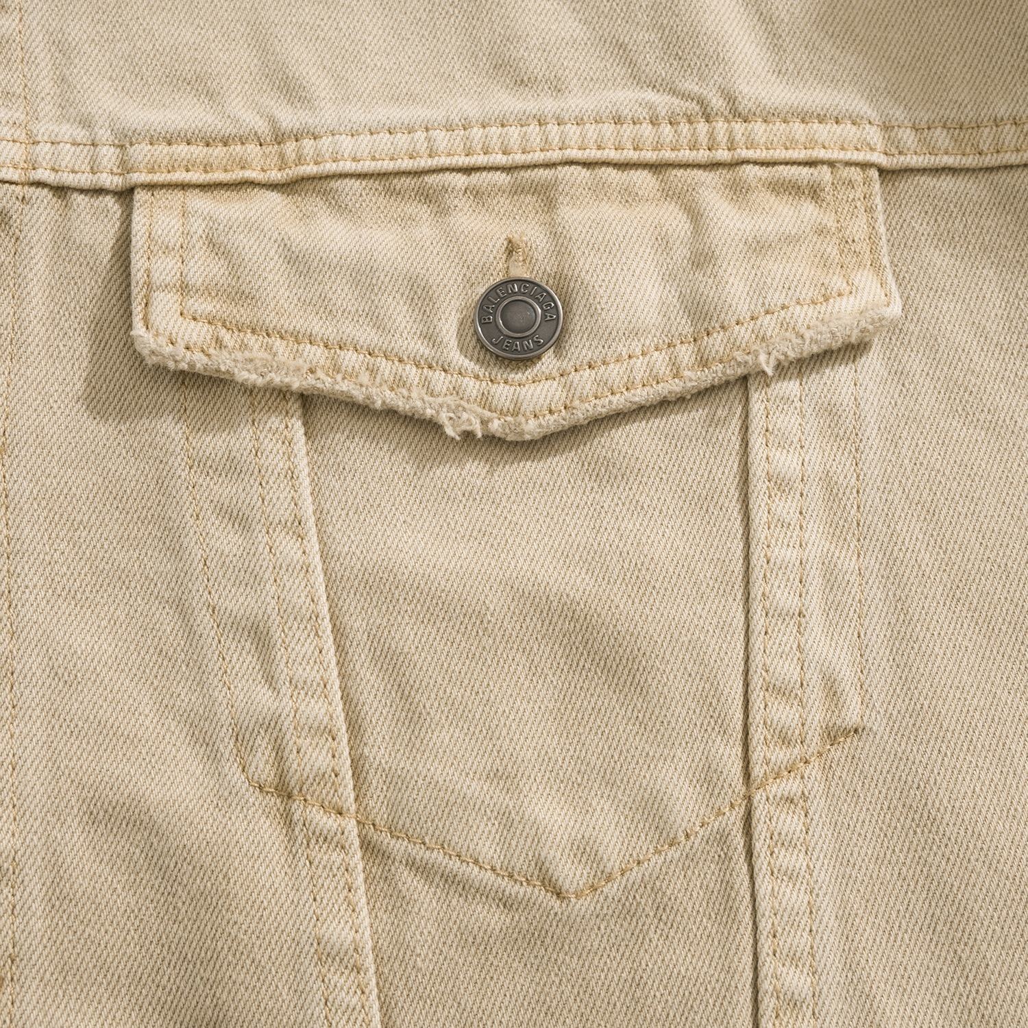 Balenciaga Embroidered Denim Jacket Earth Tone Brown 발렌시아가 자수 데님 자켓 어스톤 브라운 8