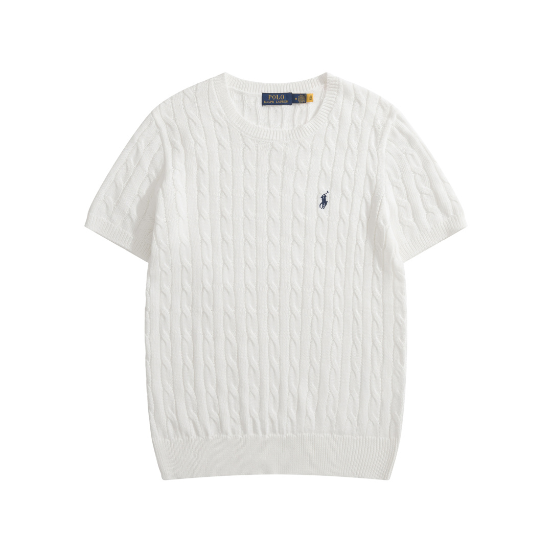 Polo Ralph Lauren Cable Knit Cotton Short Sleeve Knit Shirt Multi Color 폴로 랄프로렌 케이블 니트 코튼 반팔 니트 셔츠 멀티 컬러 1