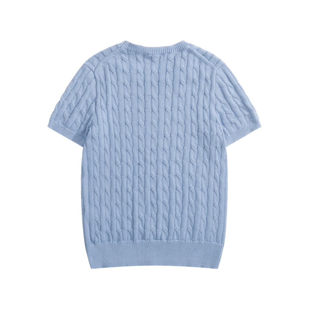 Polo Ralph Lauren Cable Knit Cotton Short Sleeve Knit Shirt Multi Color 폴로 랄프로렌 케이블 니트 코튼 반팔 니트 셔츠 멀티 컬러 5