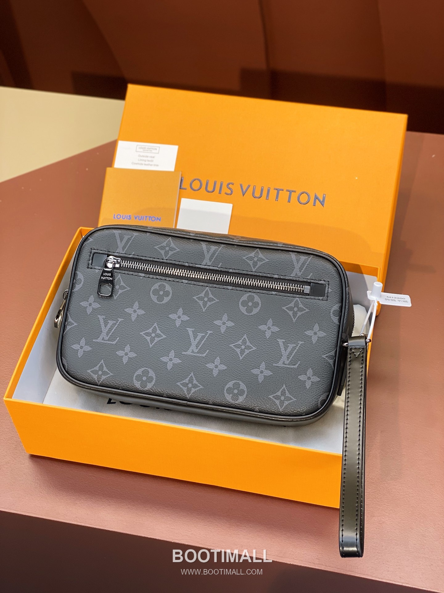 Louis Vuitton Kasai Clutch Damier Ebene Canvas Black Handbag 루이비통 카사이 클러치 M42838 다미에 에벤 캔버스 블랙 핸드백 25cm 1