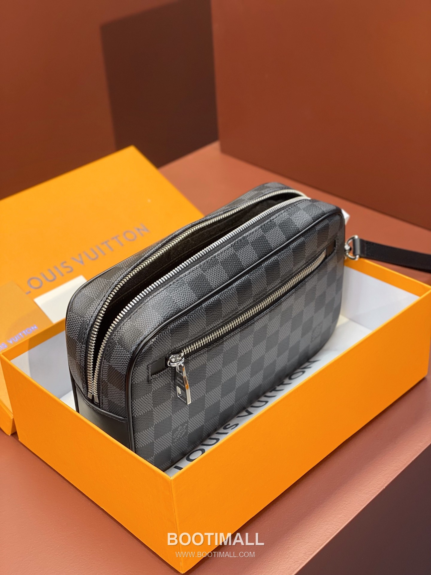 Louis Vuitton Kasai Clutch N41664 Damier Ebene Canvas Black Clutch Bag 루이비통 카사이 클러치 N41664 다미에 에벤 캔버스 블랙 클러치백 25cm 6