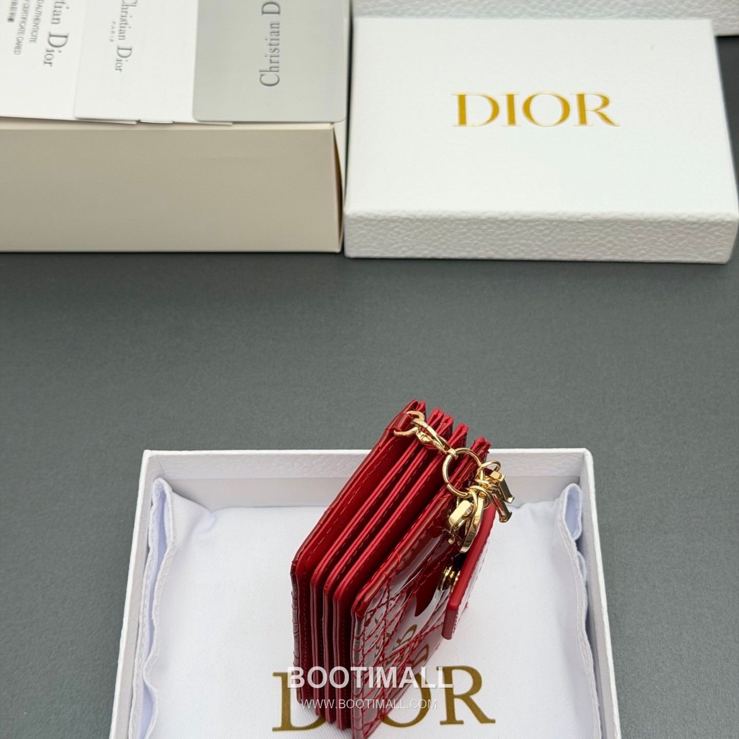 Bvlgari Serpenti Forever Lady Jasmine S0074 Patent Leather Red Card Holder 불가리 세르펜티 포에버 레이디 재스민 S0074 패턴트 레더 석류레드 카드지갑 10cm 2