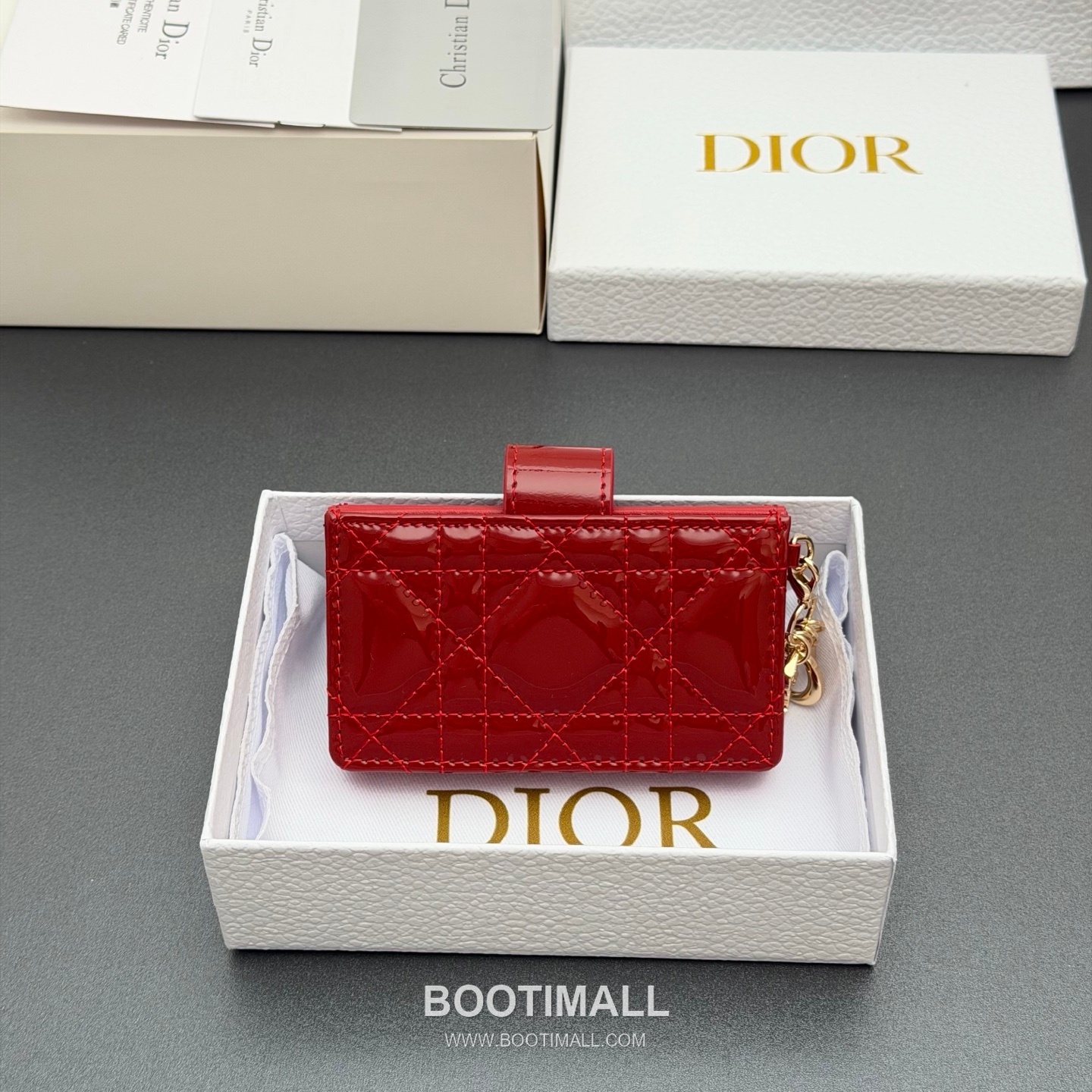 Bvlgari Serpenti Forever Lady Jasmine S0074 Patent Leather Red Card Holder 불가리 세르펜티 포에버 레이디 재스민 S0074 패턴트 레더 석류레드 카드지갑 10cm 3