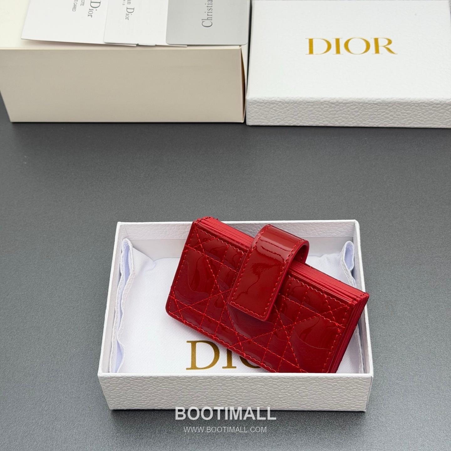 Bvlgari Serpenti Forever Lady Jasmine S0074 Patent Leather Red Card Holder 불가리 세르펜티 포에버 레이디 재스민 S0074 패턴트 레더 석류레드 카드지갑 10cm 6