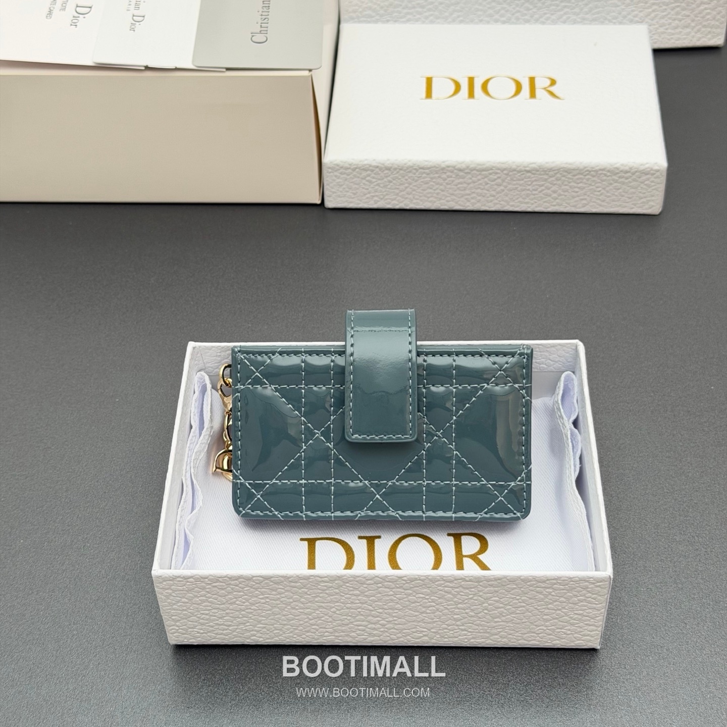 Bottega Veneta Lady Jasmine Card Case S0074 Cloud Blue Patent Leather Intrecciato Card Wallet 보테가베네타 레이디 재스민 카드케이스 S0074 클라우드 블루 페이턴트 레더 인트레치아토 카드지갑 10cm 1