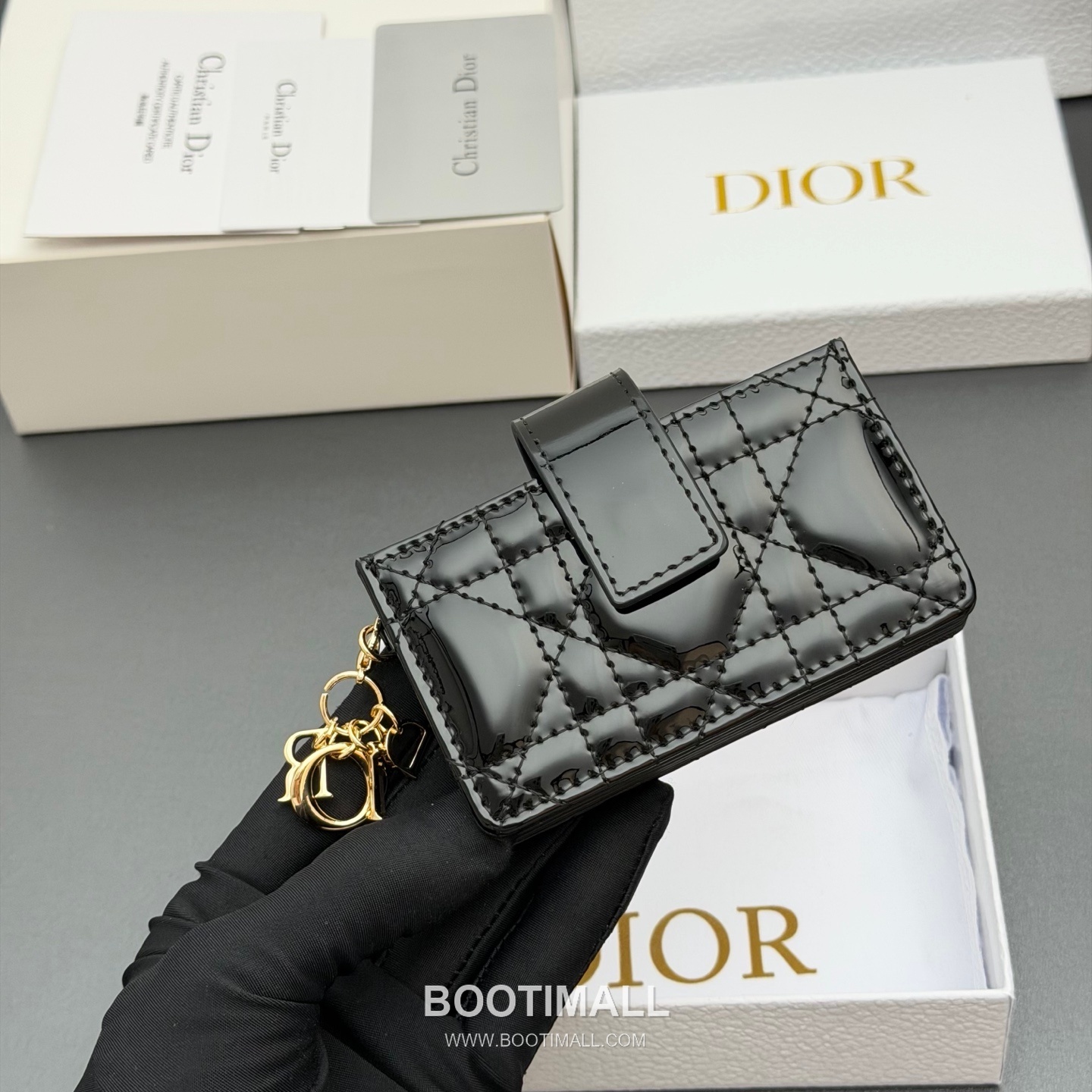 Bottega Veneta Lady Jasmine Card Case S0074 Cloud Blue Patent Leather Intrecciato Card Wallet 보테가베네타 레이디 재스민 카드케이스 S0074 클라우드 블루 페이턴트 레더 인트레치아토 카드지갑 10cm 6