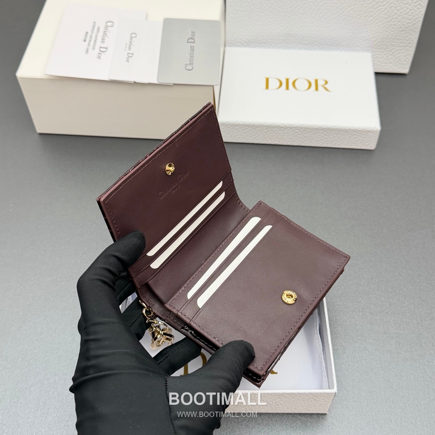 Bottega Veneta Mini Lady Gardenia S0178 Brown Patent Leather Intrecciato Wallet 보테가베네타 미니 레이디 가르데니아 S0178 브라운 페이턴트 레더 인트레치아토 반지갑 11cm 6